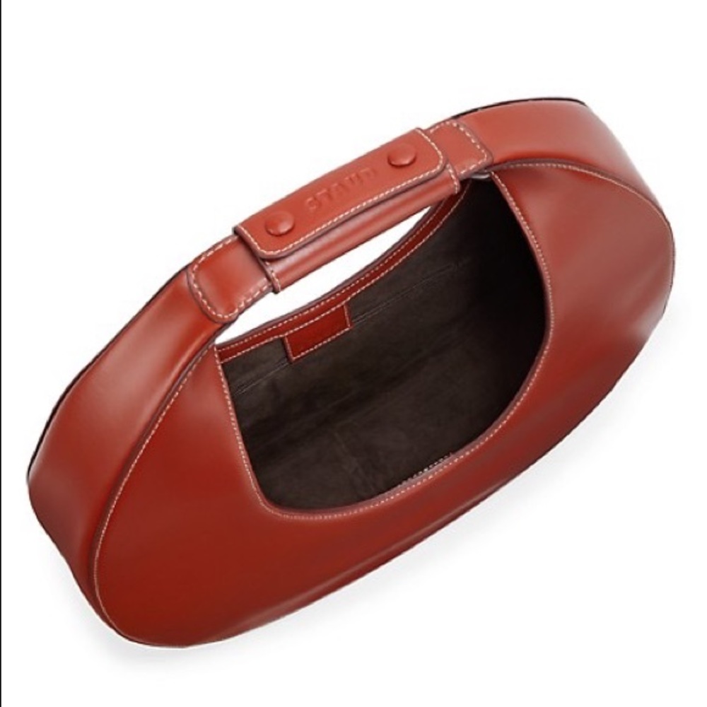 STAUD Large Moon Bag in Cognac - Includes Dust Bag - Picture 5 of 13